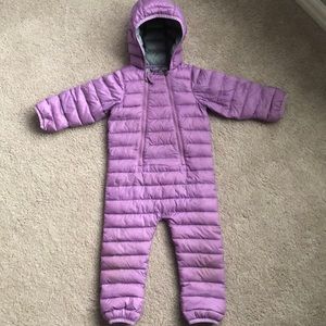 LL Bean Purple Baby Snowsuit 12-18 Months